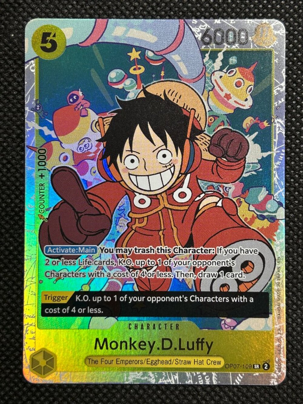 Monkey D Luffy • OP07-109 SR Premium Booster Holo Foil One Piece TCG